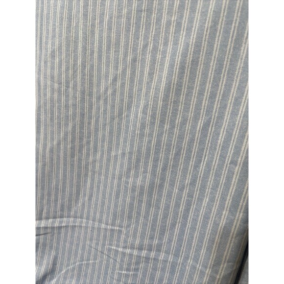 Queen Laura Ashley Blue Stripe Sheet Set 1 Fitted 1 Flat Farmhouse Country Poly - Picture 2 of 5
